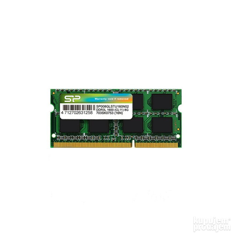 Memorija za laptop SODIMM DDR3L Silicon Power 8GB 1600MHZ